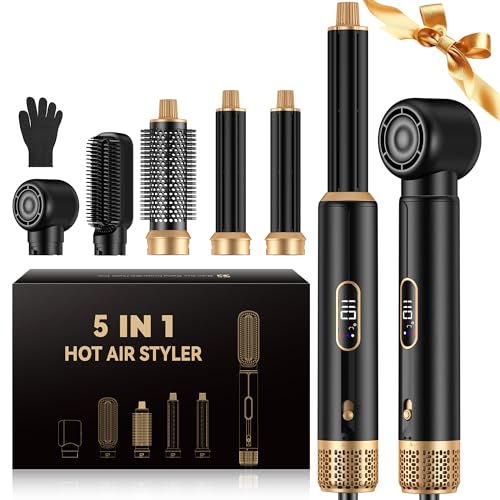 UMIGA Airstyler air styler set 5 en 1 cepillo soplador Hair Styler Airbrush plancha rizador cepillo soplador cepillo alisador para el cabello, kit de peluquería para secar