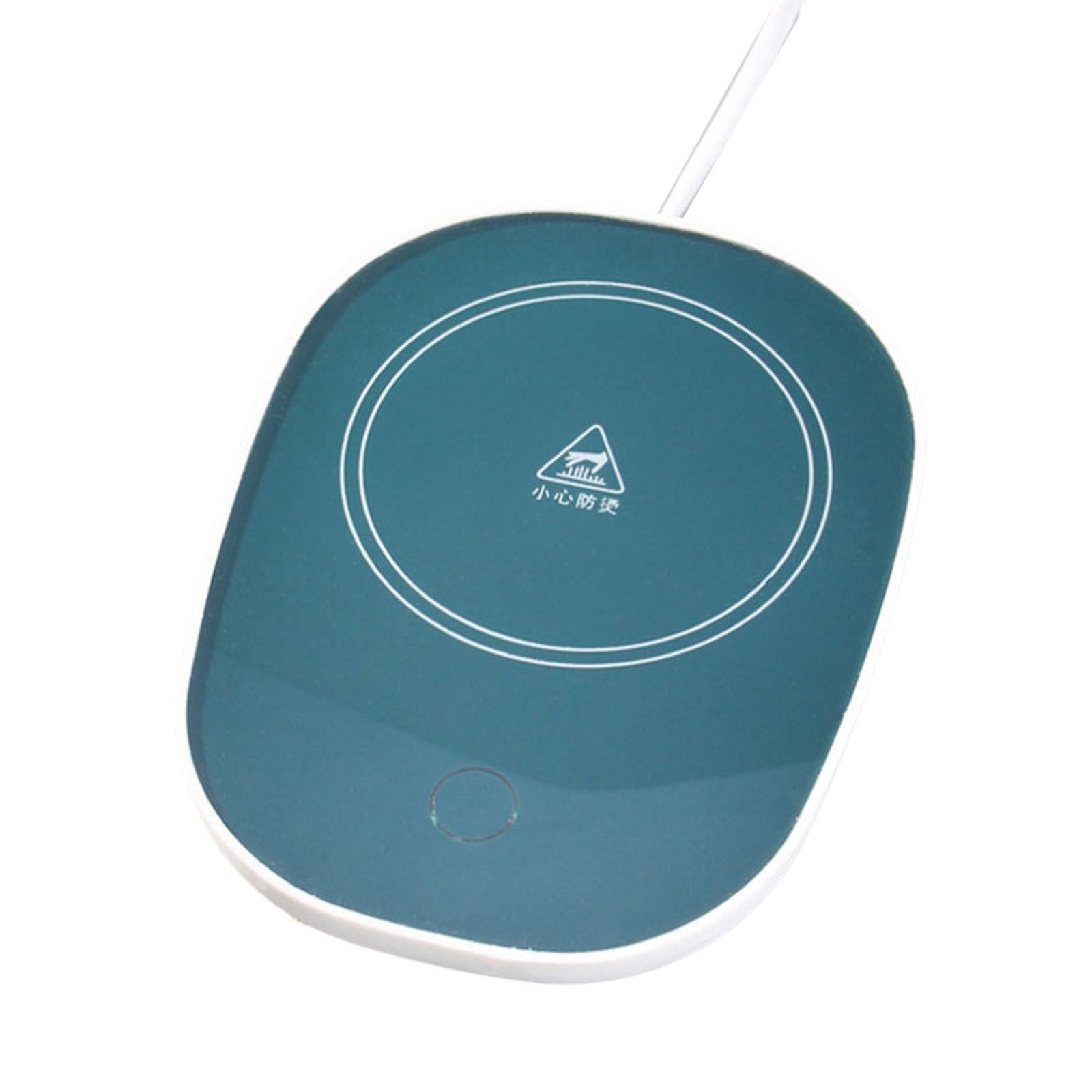 Besttoolifes Riscaldatore USB scalda-tazze con sensore di gravità termostatico a 55 °C, per tazza da caffè e tè, sottobicchiere bianco (verde)