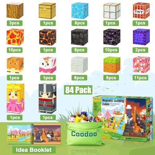 image for Coodoo Magnetic Blocks - Build Mine Magnet World Magic Portal Set, Mag