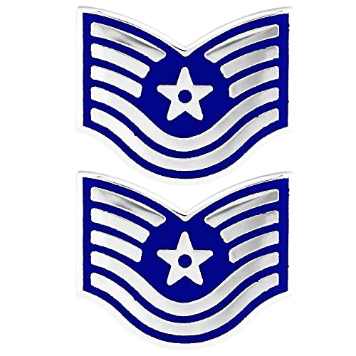 Grade Air Force Chevron Metal TSgt E6 insigne militaire de l'armée de l'air