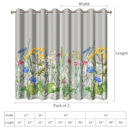 Rideaux fleurs sauvages pour salon ambiance nature et cosy - 8