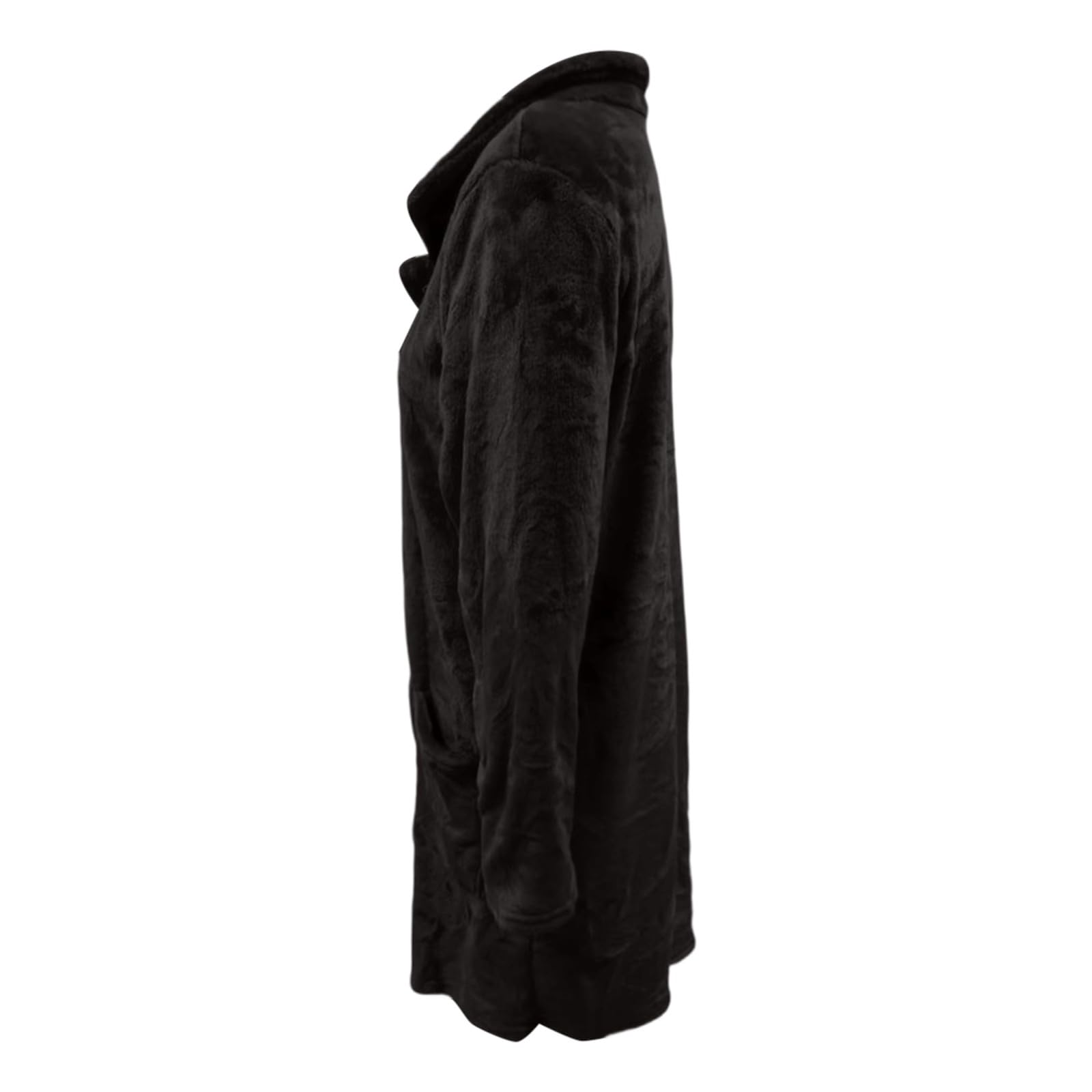 Giacca Donna Invernale Trench Lungo con Petto a Cappotto, Taglie Forti, con Revers e Tasche, per Abbigliamento Casual Autunnale e Invernale Università