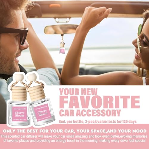 Image of Car Air Freshener Hanging 2 Pack, Air Freshener Diffuser for Cars, Air Fresheners Diffuser oil For Car,Car Air Freshener For Women