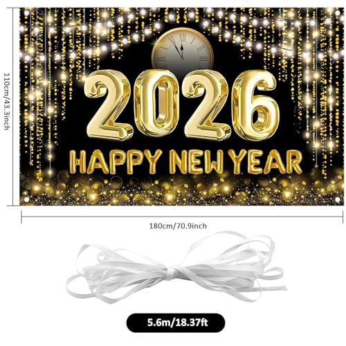 Bannière Welcome 2025 et cotillons pour un réveillon sans stress - 7