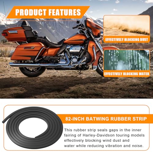 Image of 82-inch Batwing Inner Fairing Seal Strip Fits for 1996-2013 for Harley | 82 inch; fits Harley-Davidson Street Glide Electra Glide 1996-2013 Street Glide, Electra Glide FLHX FLHTC; blocks wind dust water
