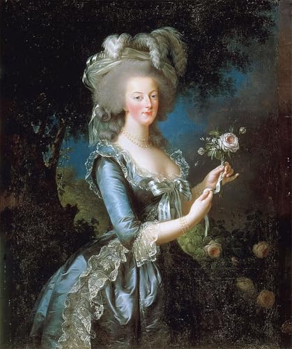 Art mural Marie Antoinette à la Rose affiche de haute qualité