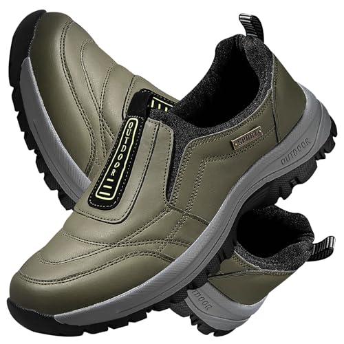 AZMAHT Sandali Larghi Comodi Impermeabili in Pelle Scarpe da Viaggio