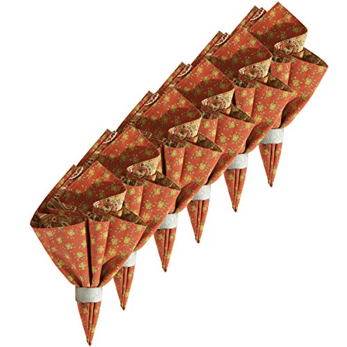 Servilletas de Tela C&F Home Naranja Paisley Pack 6 miniatura 2