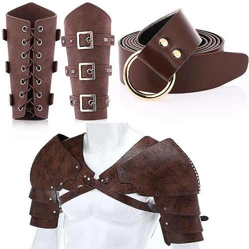 4 Pcs Renaissance Accessories Medieval Costume Accessories Faux Leather Body