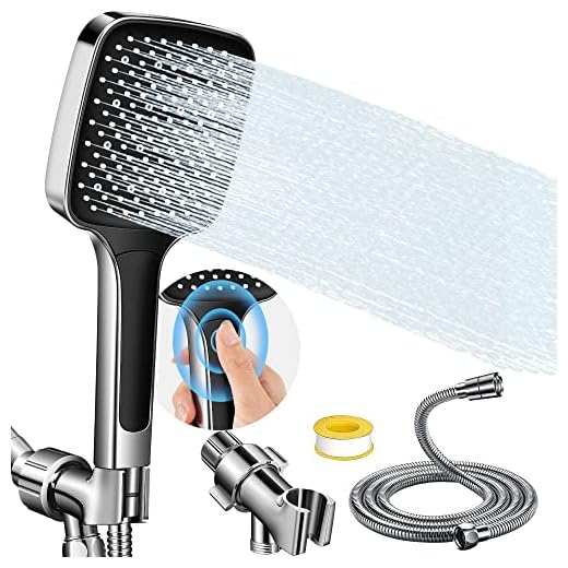 Shower Heads High Pressure with Handheld Chrome Shower Head with Shower Hose and Shower Head Holder Shower Head with Handheld Aquacare Best Shower heads hand held shower head