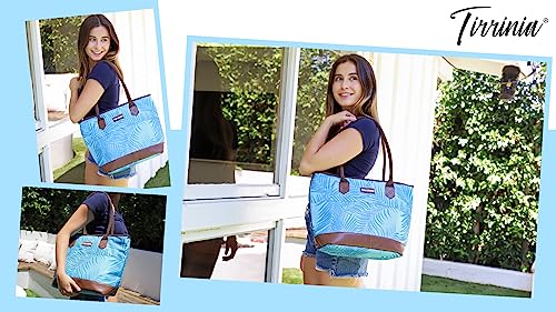 Tirrinia Large Insulated Lunch Tote Bag For Women, Cute Waterproof Leakproof Cooler Bag With Zipper For Work, Beach, Adult Shopping Grocery Bags For Frozen Food - Pink Melon #TOP1