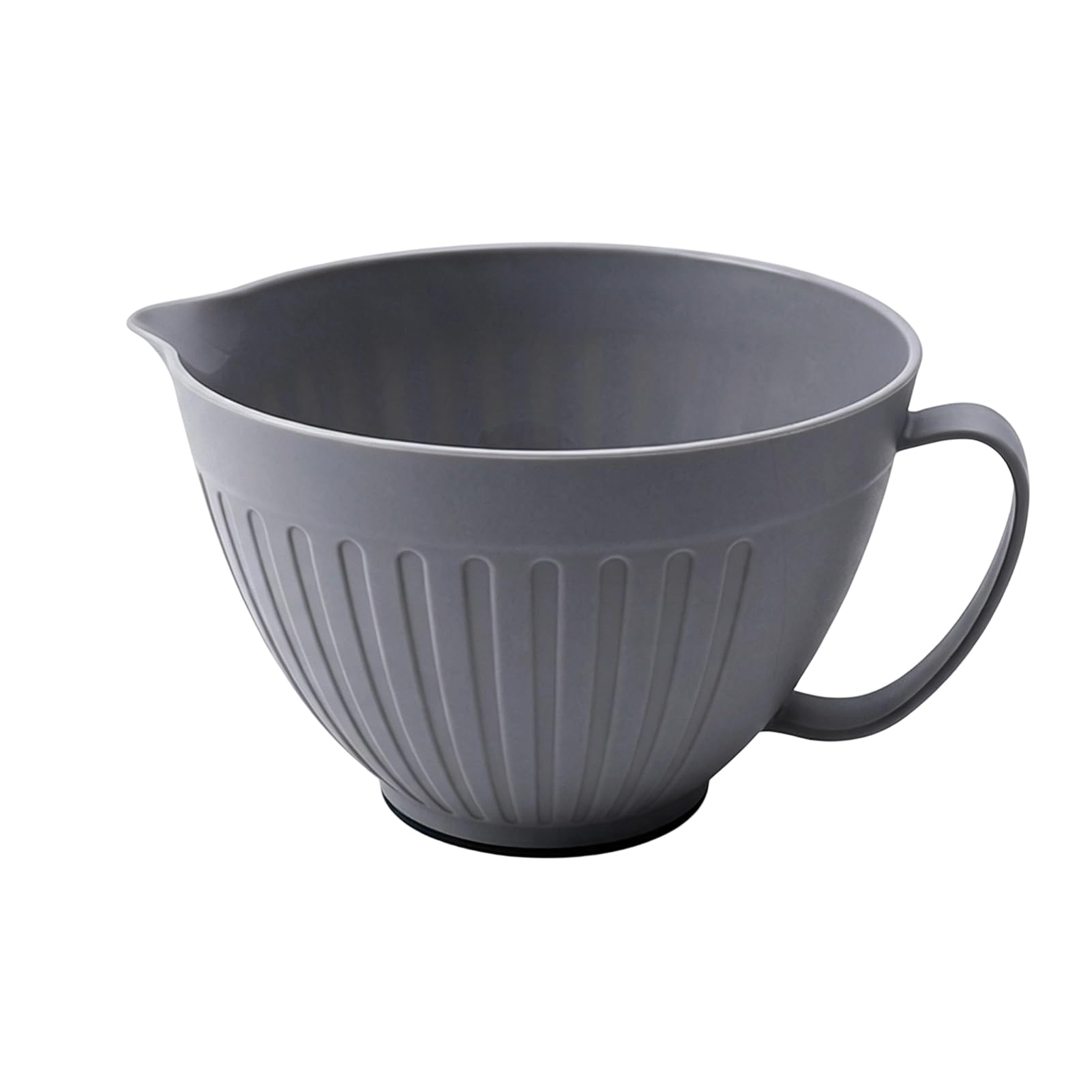 Mixing Bowl with Pour Spout Handle, Large Plastic Prep Bowl for Baking
