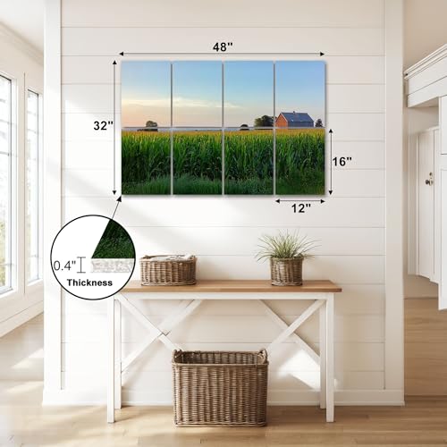 8 Paneles acústicos artísticos con escena rural para aislamiento de sonido, tamaño 48"x32", para estudios de grabación y hogar miniatura 3