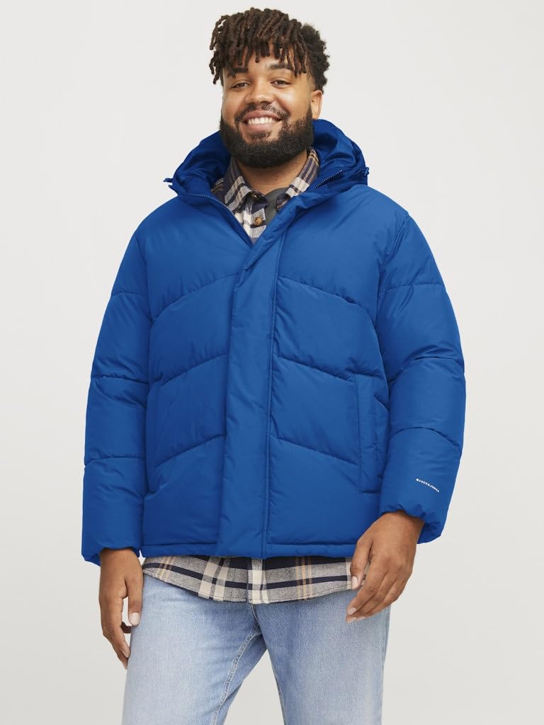 JACK&JONES PLUS Męska kurtka puchowa JJWORLD PLS kurtka puforowa, Nautical Blue, 4XL, Nautical Blue, 4XL