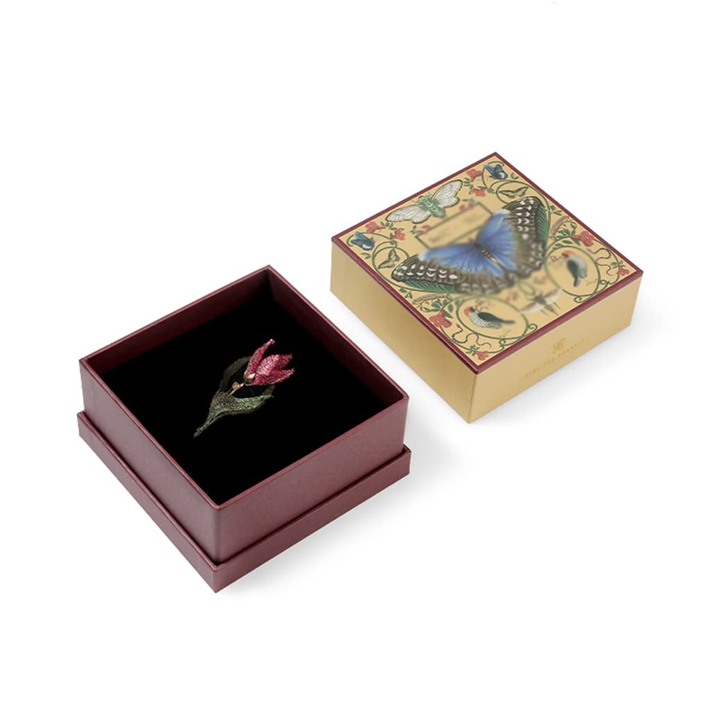 Florale, Elegante, handbestickte Tulpenbrosche, Damenmantel-Accessoires, Corsage