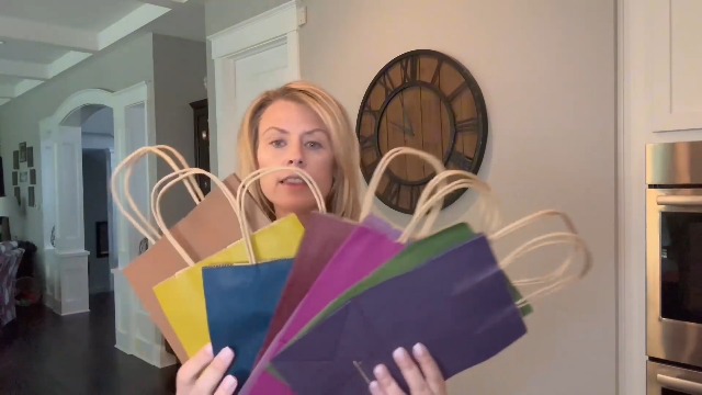 Gcardist Pack Of 32 Kraft Bags With Handles 21 X 15 X 8 Cm Small Gift - View #8