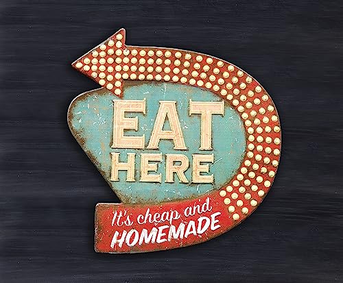 Creative Co-Op Tin "Eat Here" Retro Wall Decor #TOP2