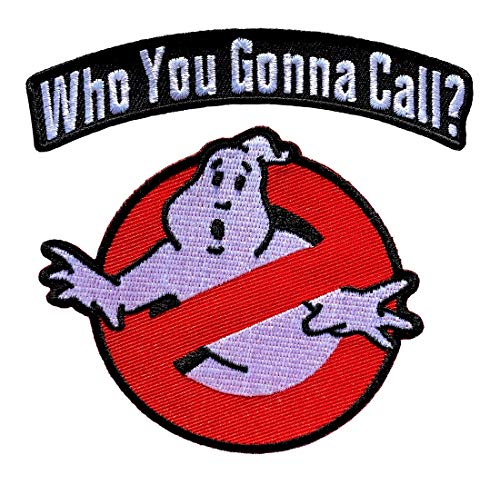 Ghost Busters Who You Gonna Call Patch (2pc Bundle Iron on Sew on -GB4)