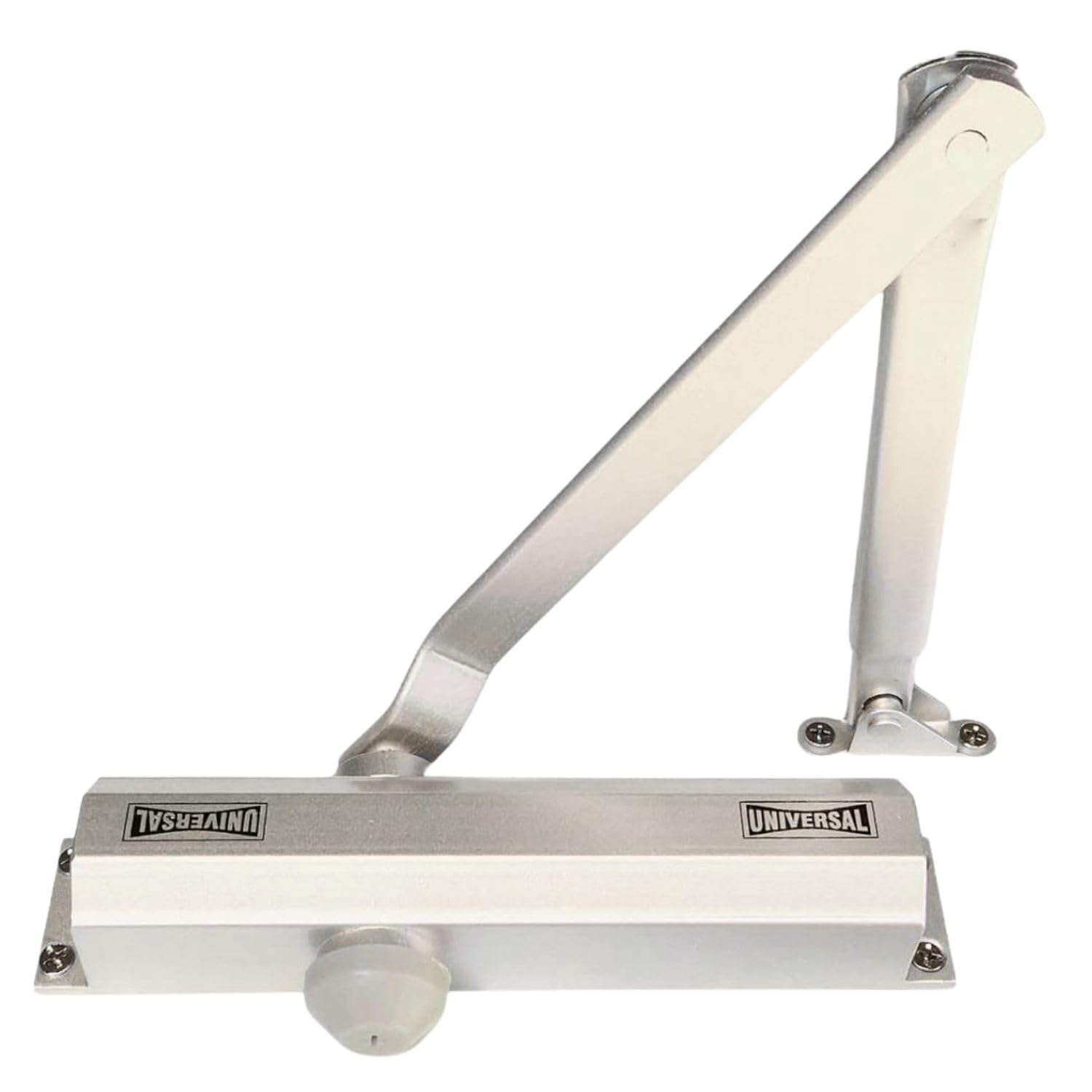 Universal Sleek Door Closer (U-15) – Heavy-Duty Automatic Aluminum Door Closer with Adjustable Speed for Home & Office, Interior & Exterior Doors, Silver Finish (Silver U-15)