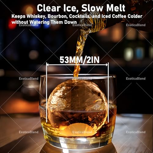 Glaçons sphériques transparents pour éviter la dilution du whisky