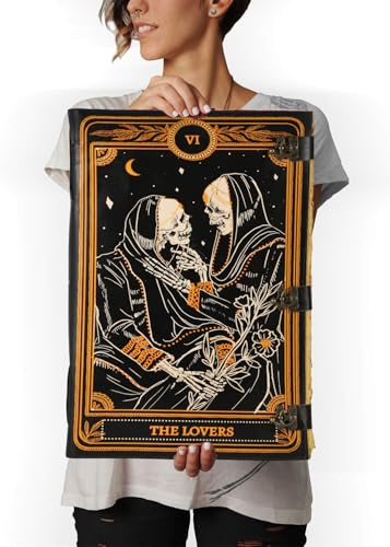 Grimoire de sorcellerie en cuir véritable journal Book of Spells vintage fait main