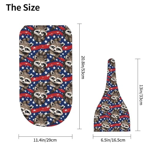 Image of Funny Raccoons with American Flag Newborn Swaddle Blankets Hat Sets Soft Baby Receiving Blanket Swaddle Sack for Baby Shower Infant Boy Girl Gift