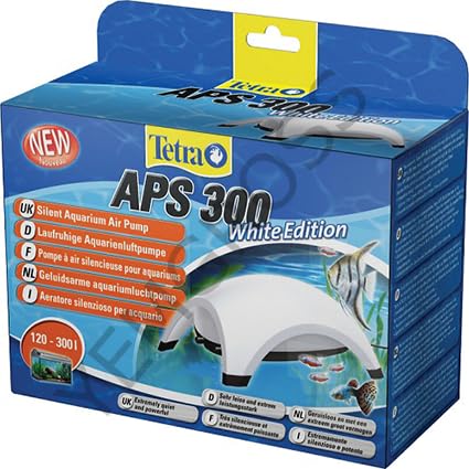 Tetra APS 300 Aquarium Luftpumpe - leise Membran-Pumpe für Aquarien von 120-300 L, weiß