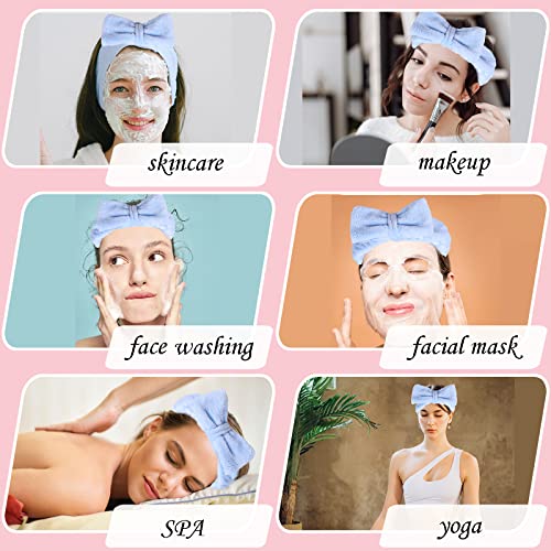 Spa Headband, Bow Makeup Headband For Washing Face, High Elasticity Bowknot Coral Fleece Skincare Headbands For Women Girls #TOP4