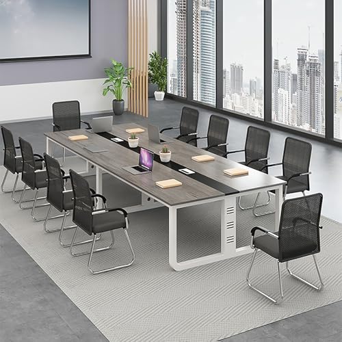 会議用テーブル 大型 長机 事務机 オフィスデスク 配線ボックス付き コンセント設置可能 大人数会議対応 企業向け 業務用