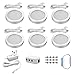 MIYOU YOUMI zestaw 6 lamp LED pod szafkę 2 W, DC 12 V, 1140 lumenów LED zestaw oświetlenia podszafkowego, 6000 K światło dzienne, białe, wszystkie akcesoria w zestawie, kuchnia, oświetlenie szafy