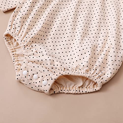 Image of Newborn Baby Girl Clothes Toddler Long Sleeve Ruffle Romper Top Infant Skirt Set Little Girl Overall Dress