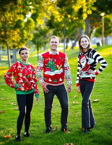 KESIS Ugly Christmas Sweater for Men Funny Holiday Pullover, Festive Xmas Jumper, Fun Winter Sweater4