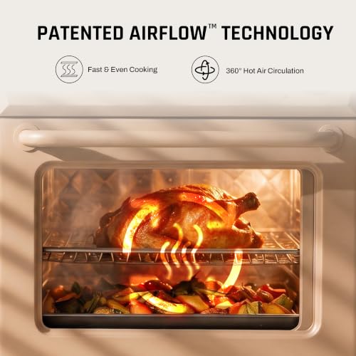 Image of Domestica Elio Air Fryer Oven, 6 in 1 Compact Oven with 12L, 1400 W, Clay