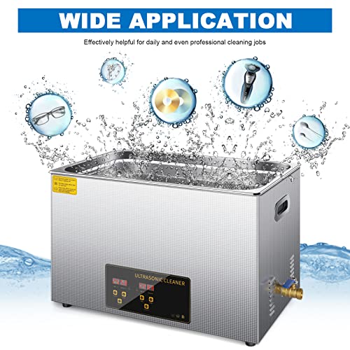 Olenyer 30L Ultrasonic Cleaner Machine With Heater And Timer Lab Professional Ultra Sonic Glasses Cleaning Hypersonic Heated Large Carburetor For Eyeglass,Jewelry,Gun Parts,Watches,Denture #TOP6