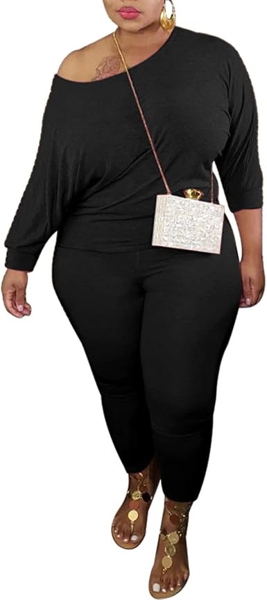 IyMoo Womens Sexy Plus Size Two Piece ...