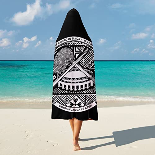 National Emblem Of American Samoa Arctic Velvet Wearable Blanket Soft Warm Cape With Hood For Bed Sofa 60"X80" #TOP28