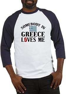 CafePress Somebody in Greece Baseball Jersey Baseball Shirt