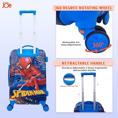 Image of JUNIOR JOE Kids Carry On Luggage Hardside Rolling Suitcase 24 Inches Travel Trolley Bag (Design-1)
