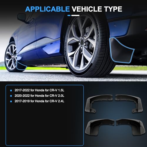 Image of ECCPP 4PCS Front and Rear Mud Flaps Splash Guards Fit for Honda CR-V 2017-2020 Sport Utility 4-Door Mud Guards