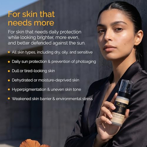 Image of Sunscreen SPF 50++ (50ml) | Broad Spectrum UVA UVB Protection | Lightweight Non-Greasy Face Sunscreen | Enriched with Glutathione, Niacinamide, Hyaluronic acid, Vit C, Vit E