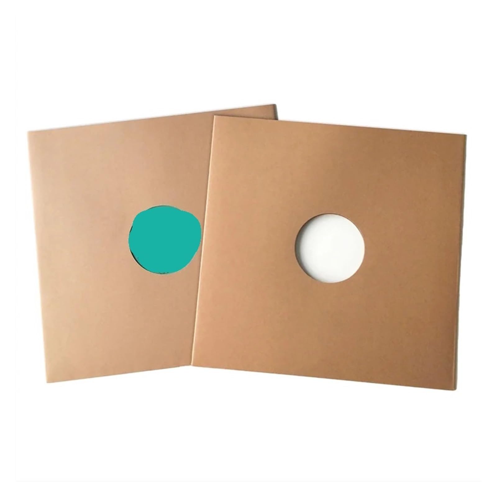 Copertine Interne per Dischi in Vinile 10 Pezzi da 12 Pollici Buste for Dischi in Vinile coperture protettive for Album for LP in Carta Kraft Interne for in antistatici(with Hole-Black)