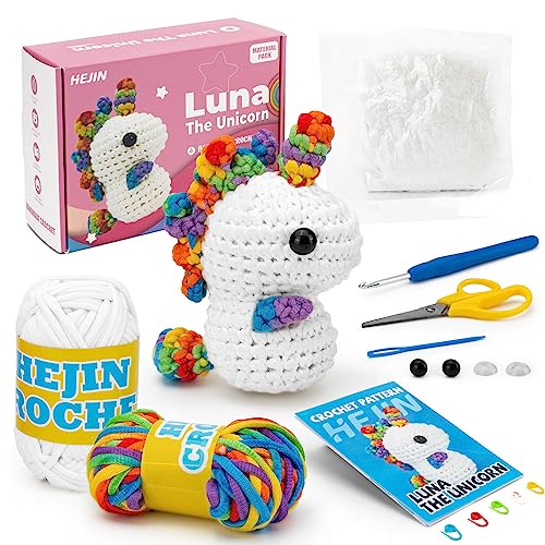 Crochet Kit for Beginners, Unicorn Crochet Kits...