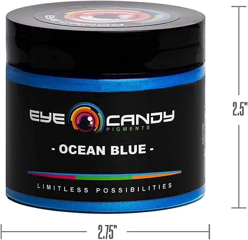 Eye Candy Pigments Premium Blue Mica Powder - Ocean Blue (50gr) - for Epoxy, Resin, Soap, Paint, Woodworking, Acrylic Pouring, Bath Bombs, Fishing Lures - DIY Arts and Crafts Additive - Image 8