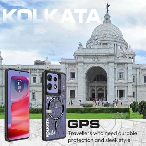 Image of KAPAVER Impulse Back Cover Case for Motorola Edge 50 Pro (Kolkata-Black, GPS Edition)