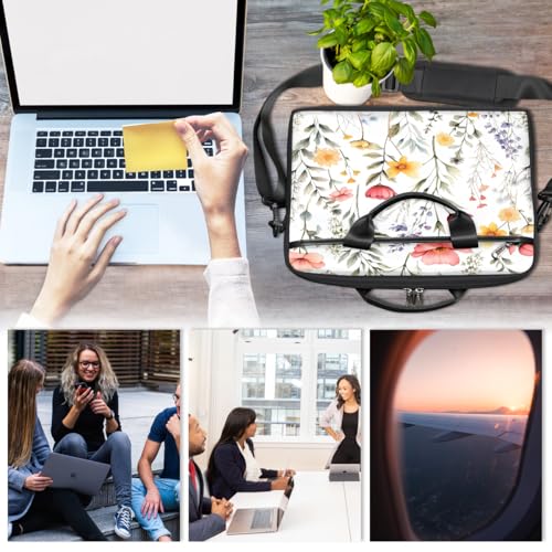 Bolsa para laptop con diseño floral, para laptop de 15 pulgadas miniatura 6