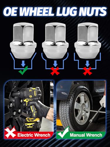 Image of M14x1.5 Lug Nuts 20pcs for Camaro Corvette | Fit Impal Length 1.5 in Chrome Wheel Lug Nuts