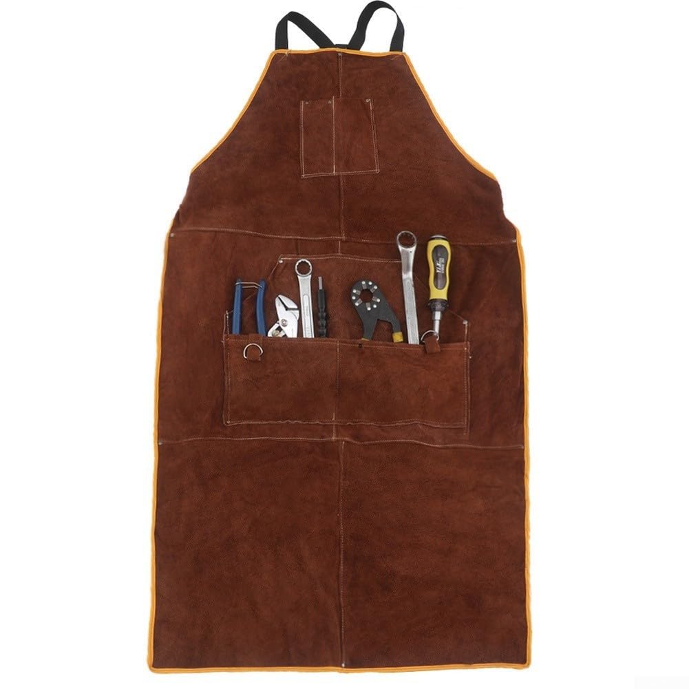 Tablier de soudure en cuir de vachette résistant à la
