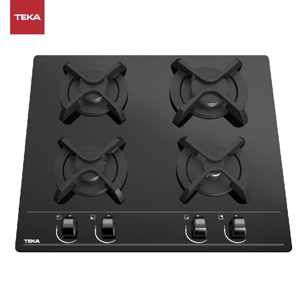 Placa de gas | TEKA GBC 6400, 4 zonas, 600 mm, Negro