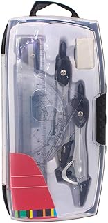 Maths Set - Geometry Compasses Set 10pcs School Protractor Rulers Set Squares for School Students Maths and Home Education