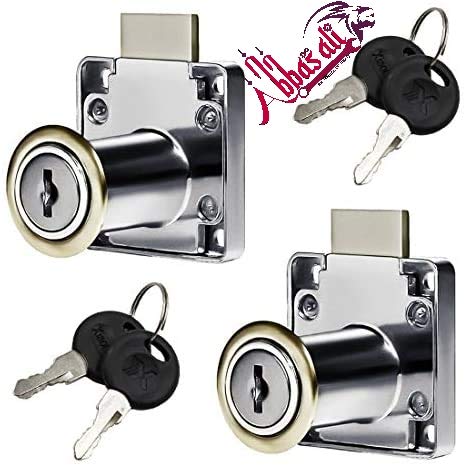 Abbasali 2pcs Cabinet Locks with 2 Keys not Universal Office Desk Drawer Lock Zinc Alloy Showcase Door Lock Furniture Wardrobe Locks